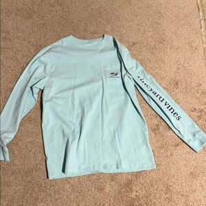 Vineyard Vines Aqua Long Sleeve Tee